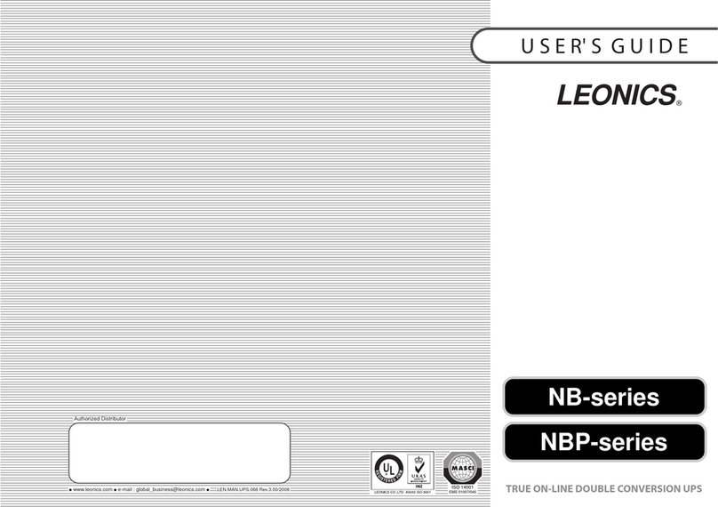 Leonics NB Series Manuel utilisateur Leonics NB Series Manuel utilisateur