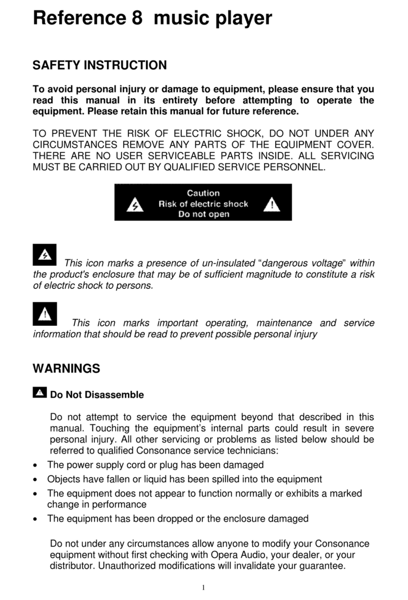 Opera Audio Consonance Reference 8 Manuel utilisateur