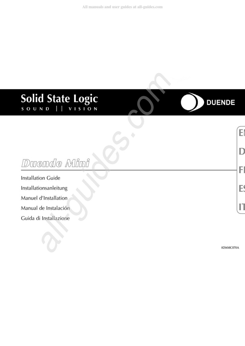 Solid State Logic Duende Mini Manuel utilisateur