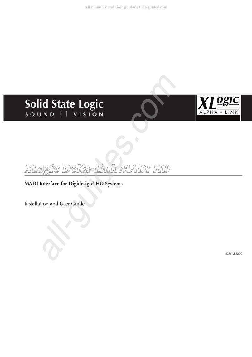 Solid State Logic XLogic Delta-Link MADI HD Manuel utilisateur