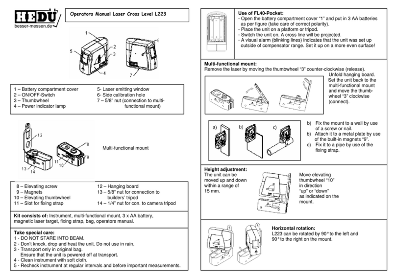 HEDÜ L223 Manuel utilisateur