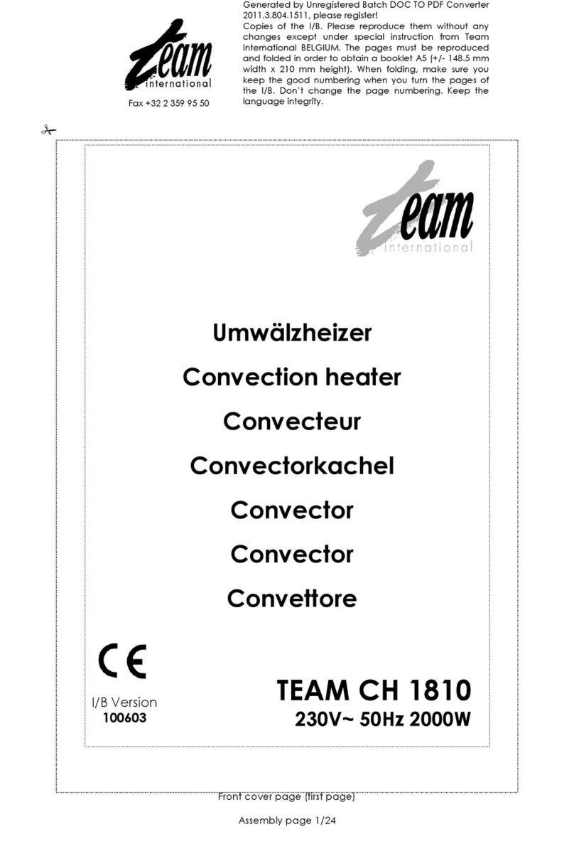 Team CH 1810 Manuel utilisateur