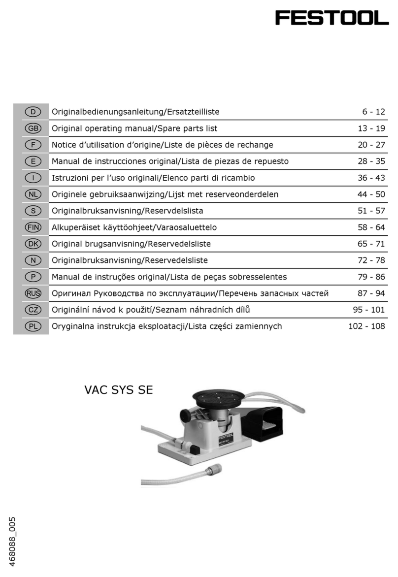 Festool VAC SYS SE Manuel utilisateur