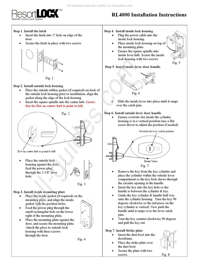 ResortLOCK LockState RL 4000 Manuel utilisateur