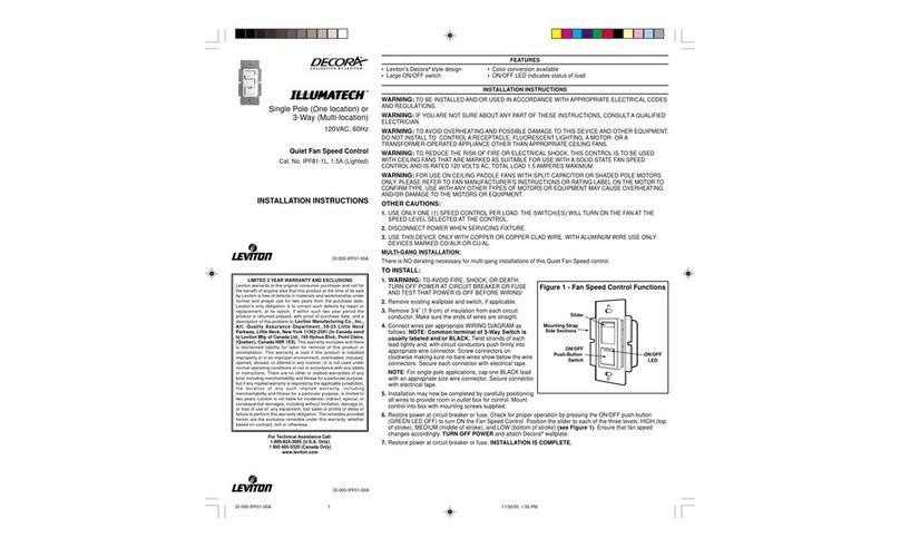 Leviton Decora Illumatech Manuel utilisateur