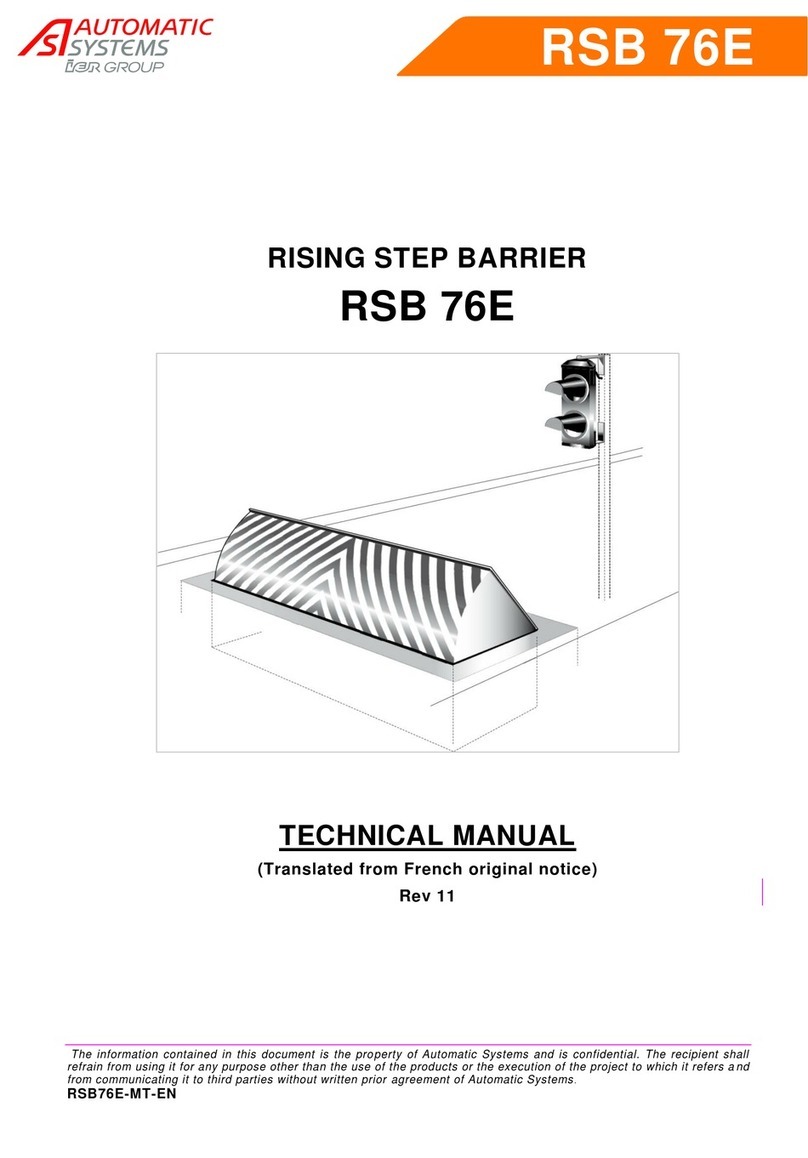 Automatic Systems RSB 76E Manuel utilisateur