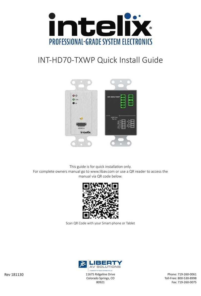 Intelix NT-HD70-TXWP Manuel utilisateur