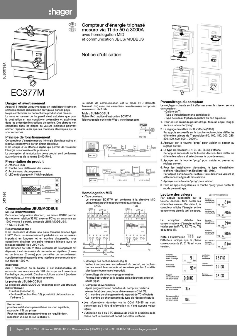 hager EC377M Manuel utilisateur