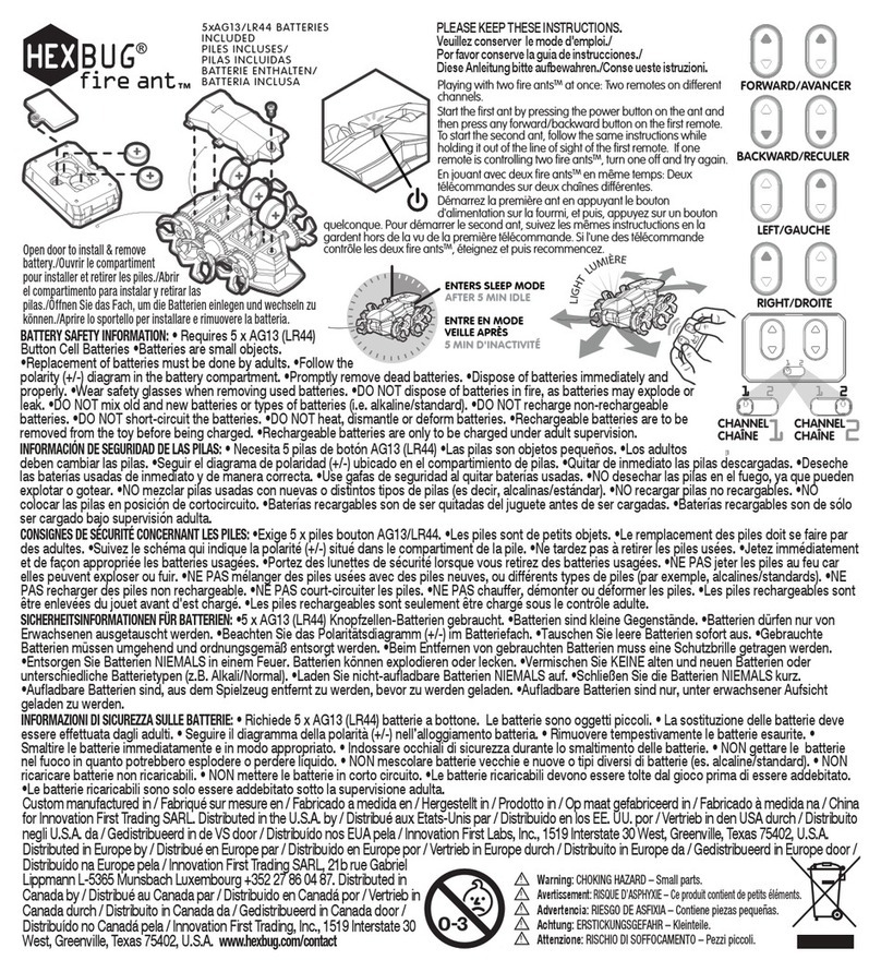 Hexbug fire ant Manuel utilisateur