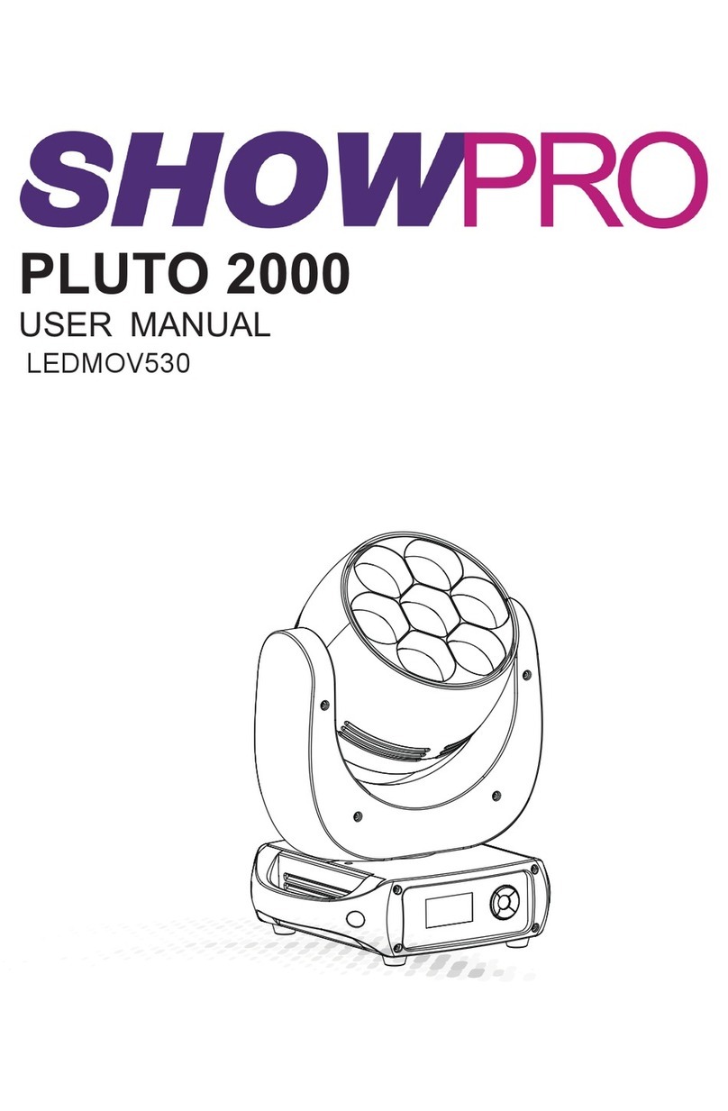 ShowPro PLUTO 2000 Manuel utilisateur ShowPro PLUTO 2000 Manuel utilisateur