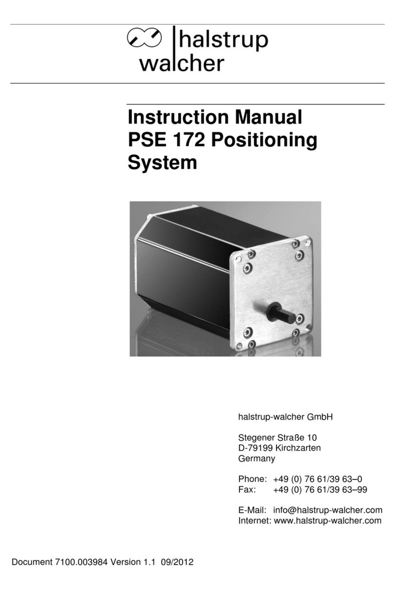 halstrup-walcher PSE 172 Manuel utilisateur