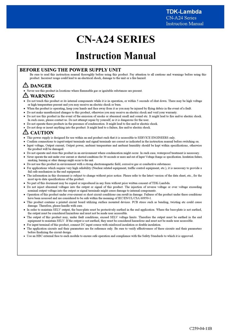 TDK-Lambda CN-A24 Series Manuel utilisateur