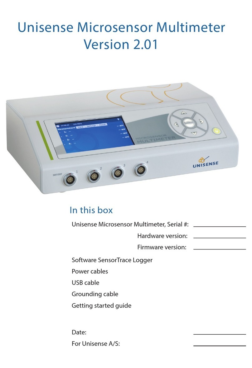 UNISENSE Microsensor Multimeter Manuel utilisateur