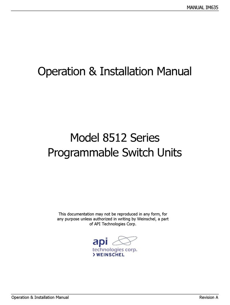 API 8512 Series Manuel utilisateur API 8512 Series Manuel utilisateur