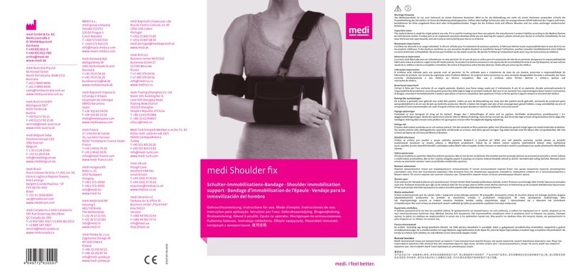 medi Shoulder fix Manuel utilisateur