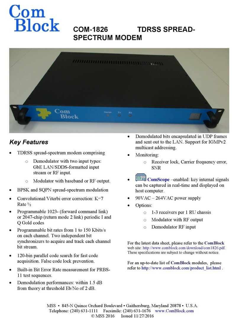 ComBlock COM-1826 Manuel utilisateur