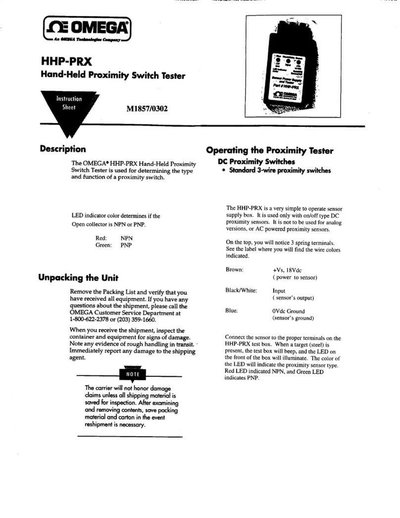 Omega HHP-PRX Manuel utilisateur