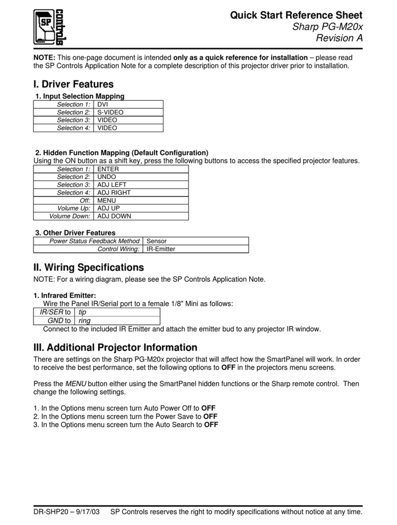 Sharp PG-M20 Series Manuel utilisateur