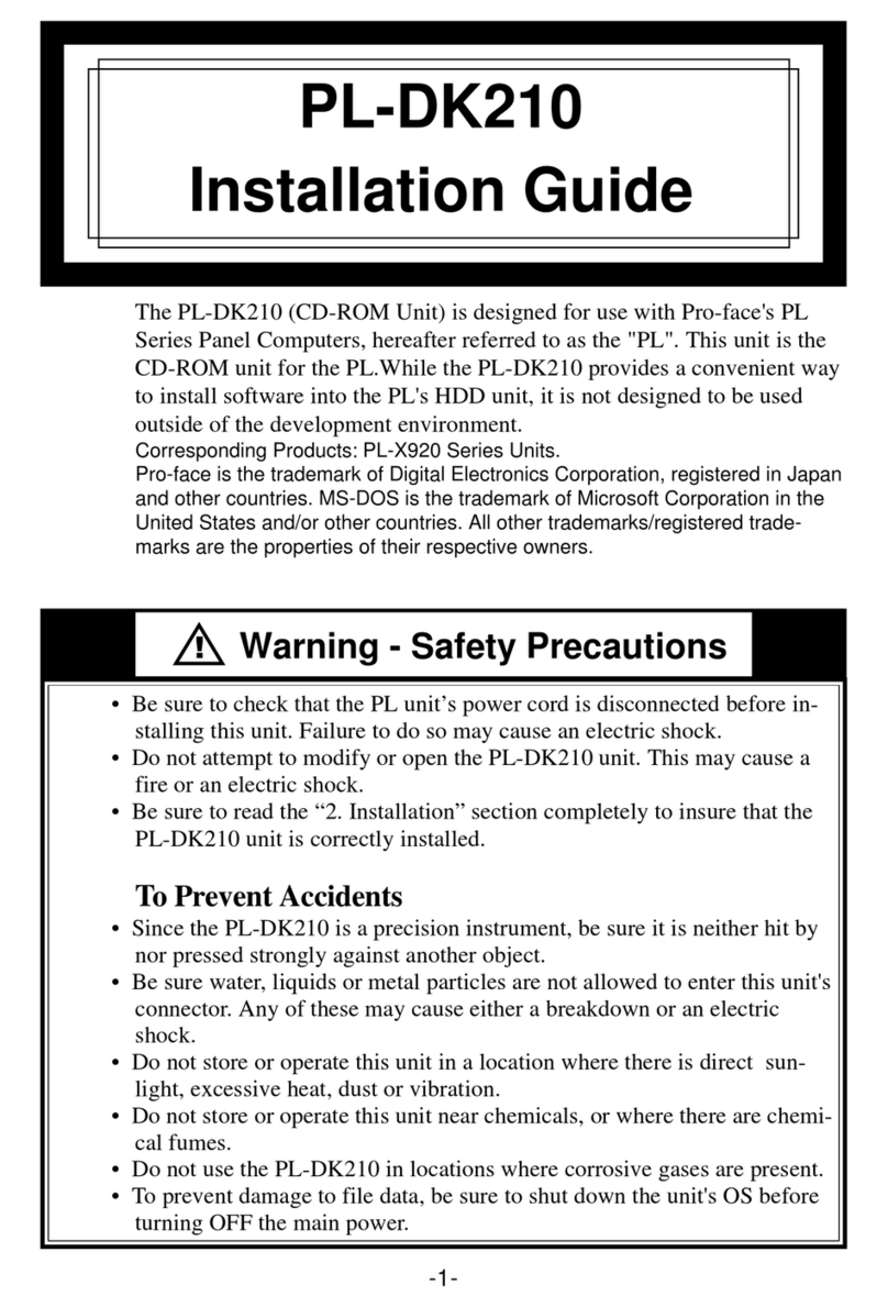 Pro-face PL-DK210 Manuel utilisateur