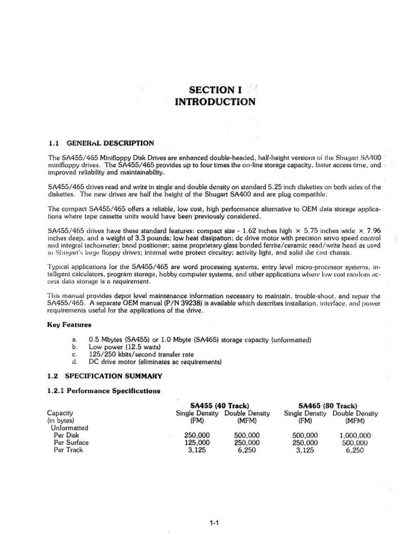 Shugart SA455 Manuel utilisateur