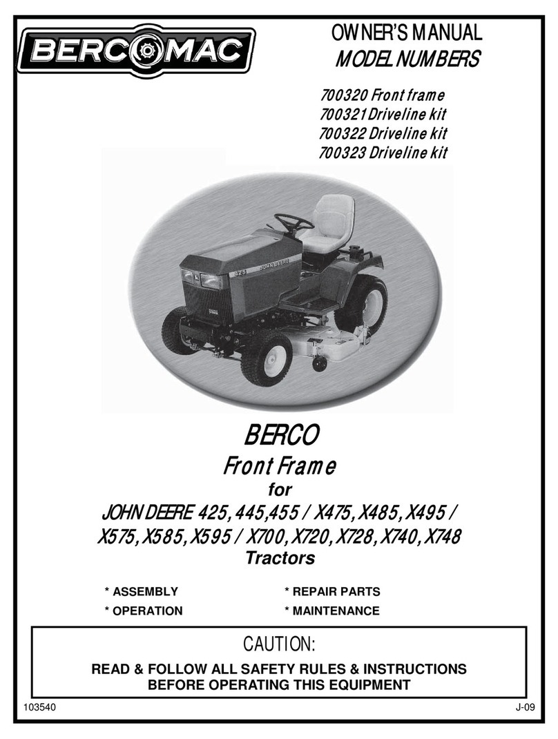 Bercomac 700320 Manuel utilisateur
