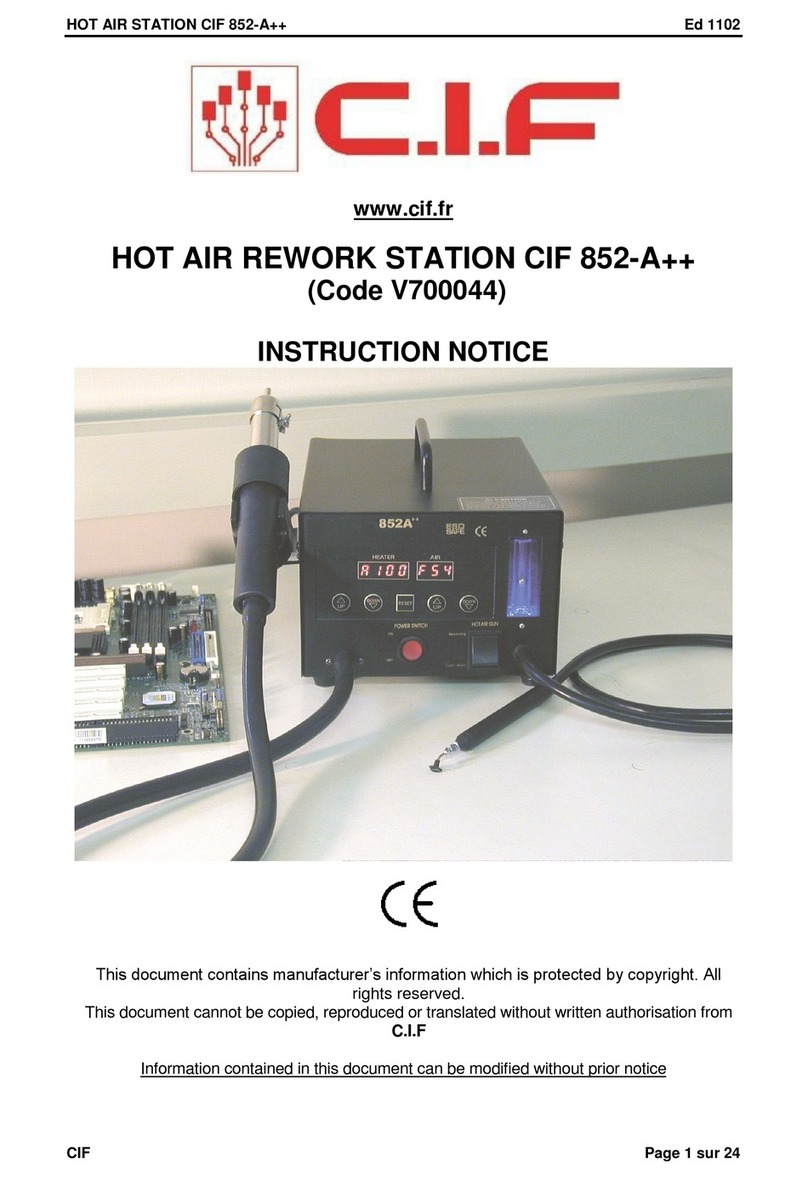 CIF 852-A++ Manuel d'exploitation et d'entretien