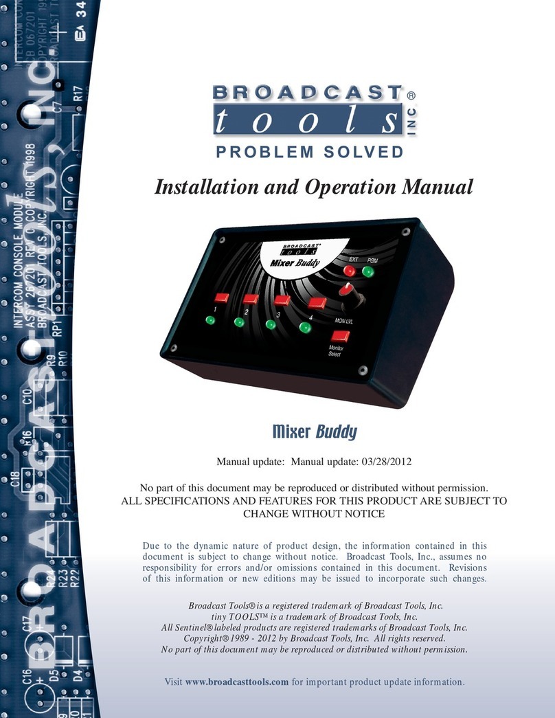 Broadcast Tools Mixer Buddy Manuel utilisateur