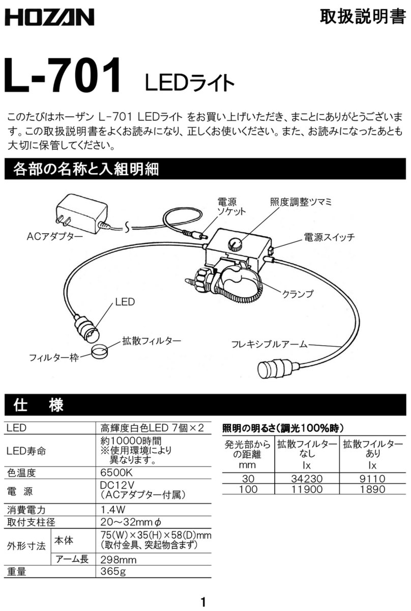 HOZAN L-701 Manuel utilisateur HOZAN L-701 Manuel utilisateur