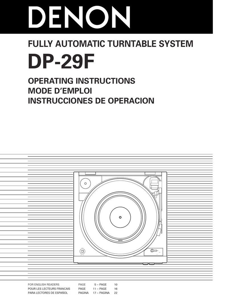 Denon DP-29F Manuel utilisateur