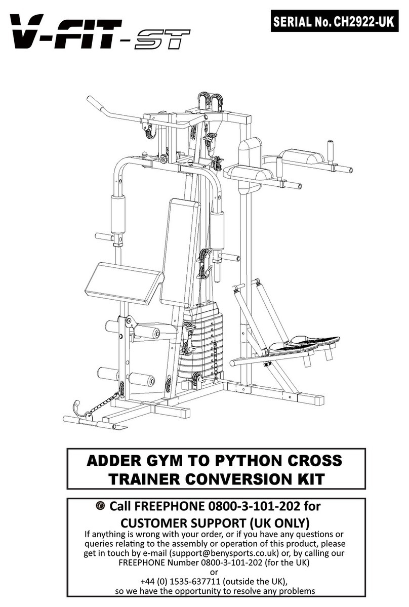 V-fit-ST ADDER GYM TO PYTHON CROSS TRAINER CONVERSION... Manuel utilisateur