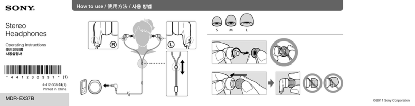 Sony MDR-EX37B Manuel utilisateur