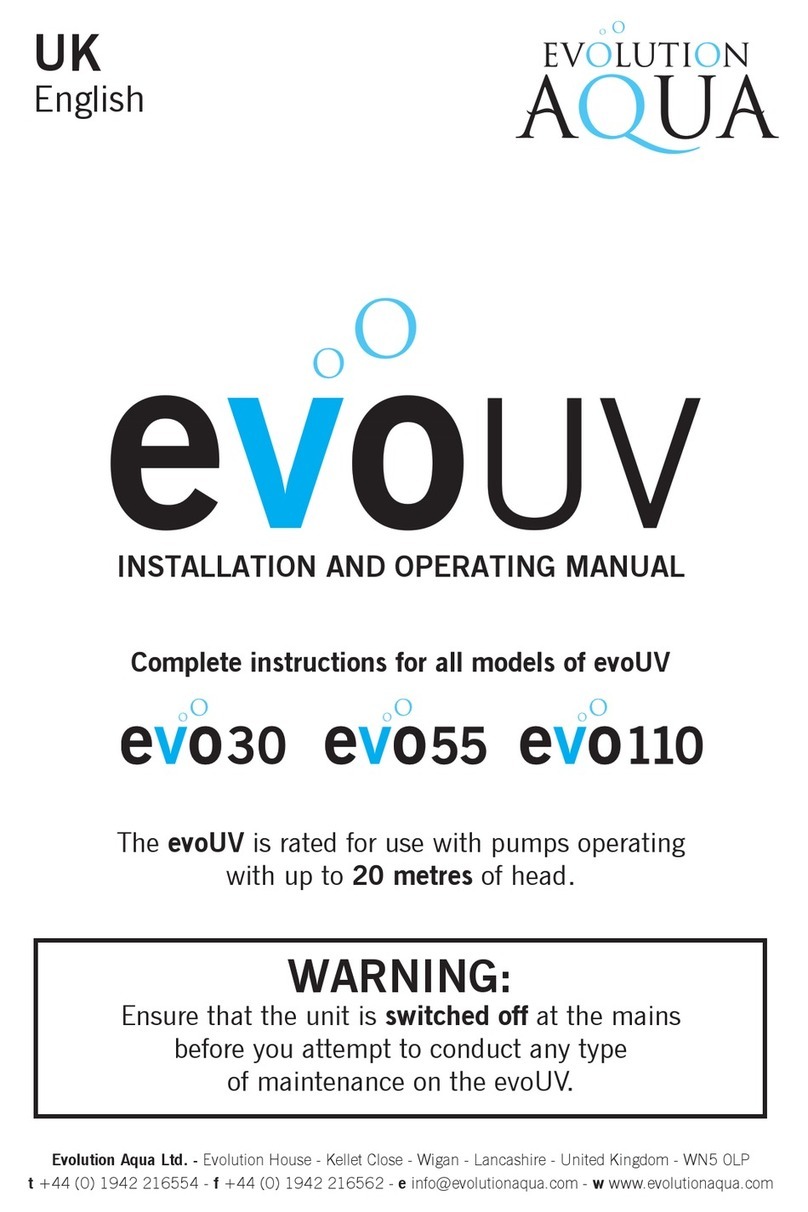 Evolution Aqua evoUV Series Manuel utilisateur Evolution Aqua evoUV Series Manuel utilisateur