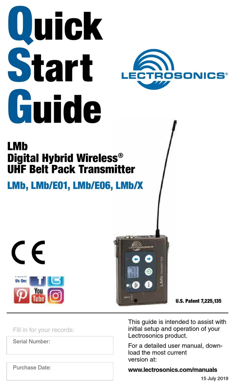 Lectrosonics LMb/E01 Manuel utilisateur