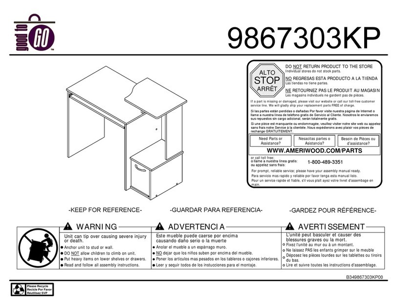 Ameriwood 9867303KP Manuel utilisateur