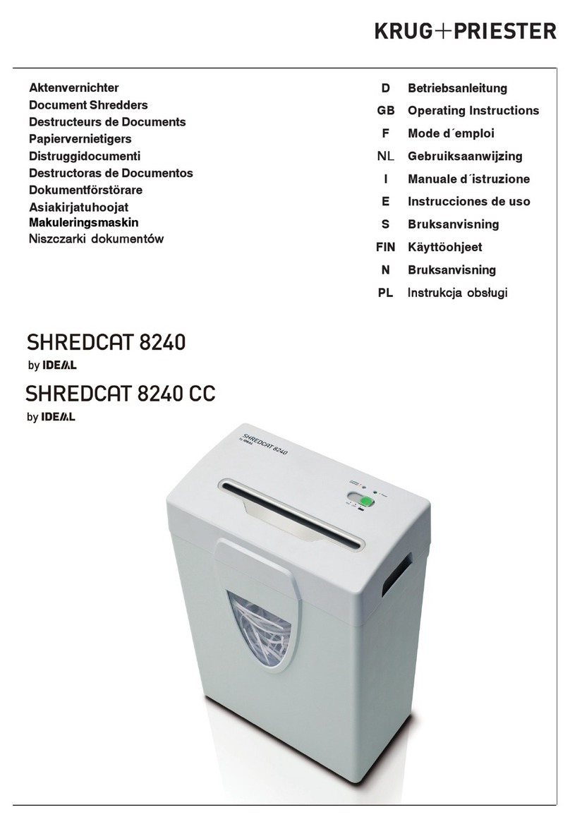 IDEAL SHREDCAT 8240 Manuel utilisateur