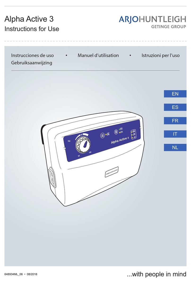 ARJO HUNTLEIGH Alpha Active 3 Manuel utilisateur