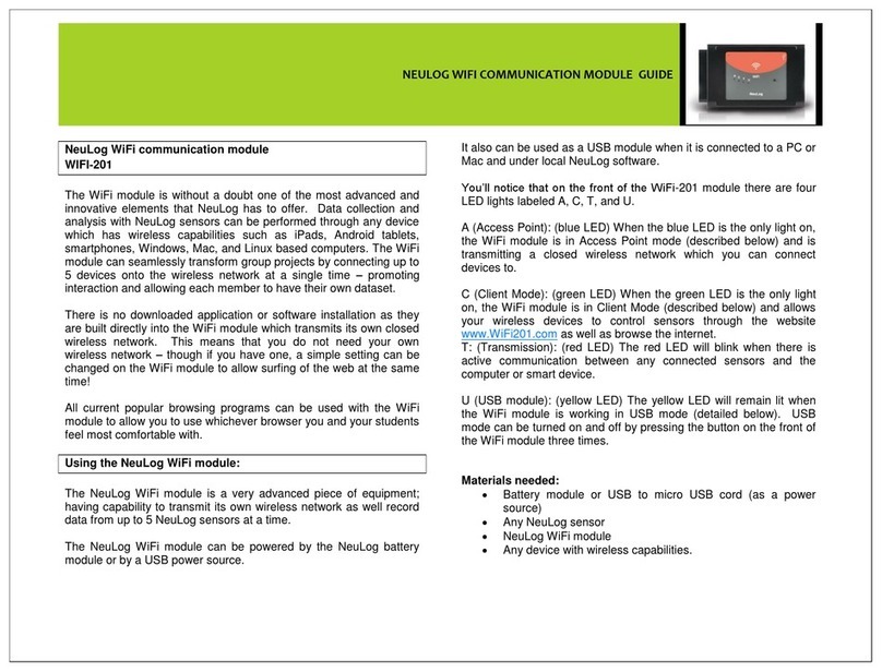 NeuLog WIFI-201 Manuel utilisateur