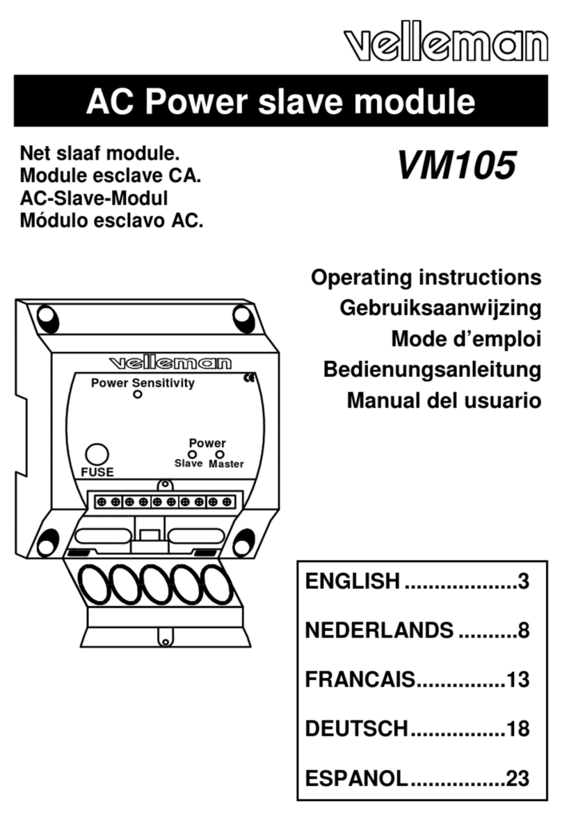 Velleman VM105 Manuel utilisateur