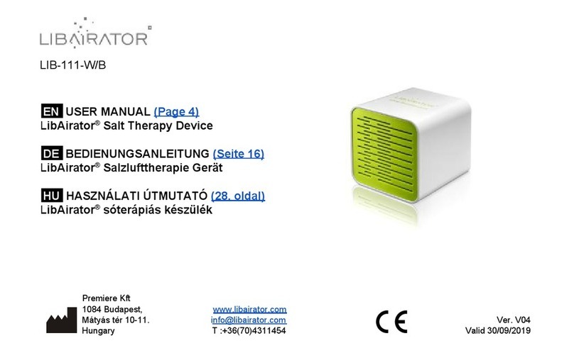 LIBAIRATOR LIB-111-W Manuel utilisateur