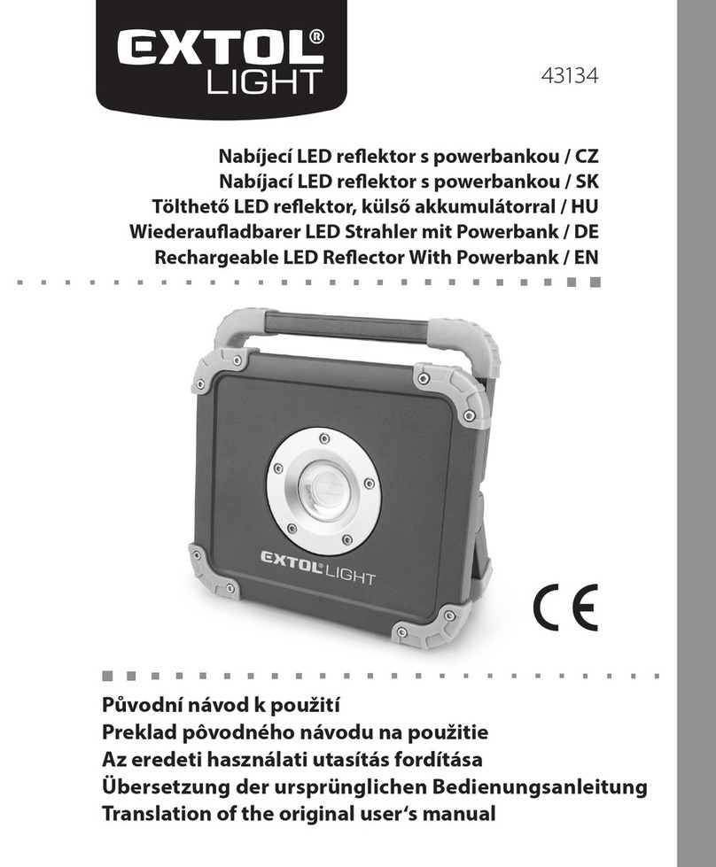 EXTOL LIGHT 43134 Instructions d'installation et d'utilisation