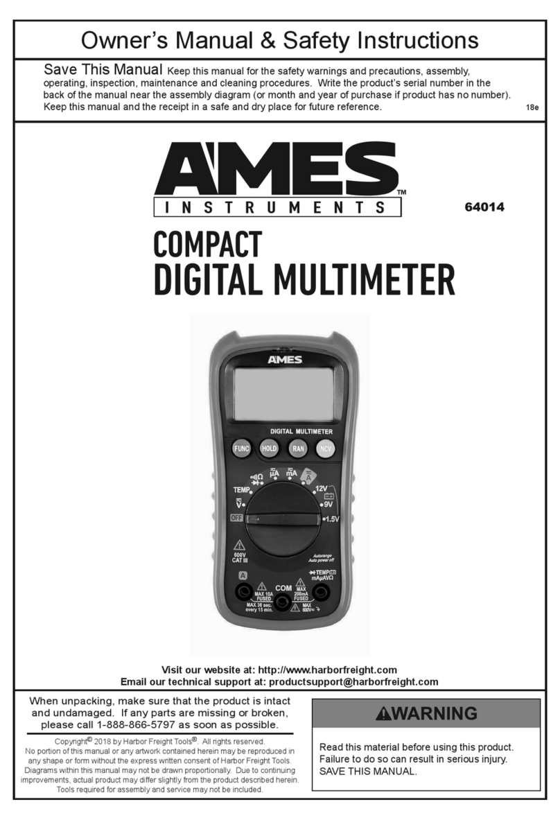 Ames Instruments 64014 Instructions de montage Ames Instruments 64014 Instructions de montage