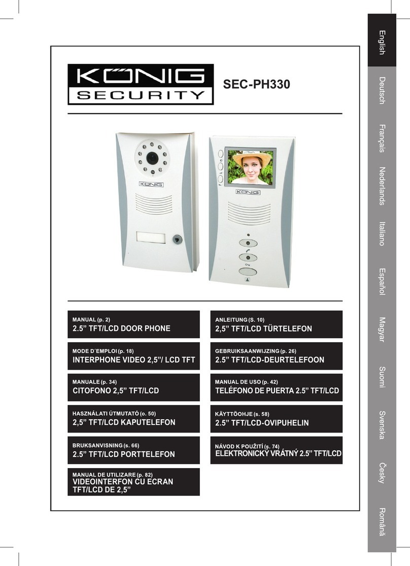 Konig Security SEC-PH330 Manuel utilisateur Konig Security SEC-PH330 Manuel utilisateur