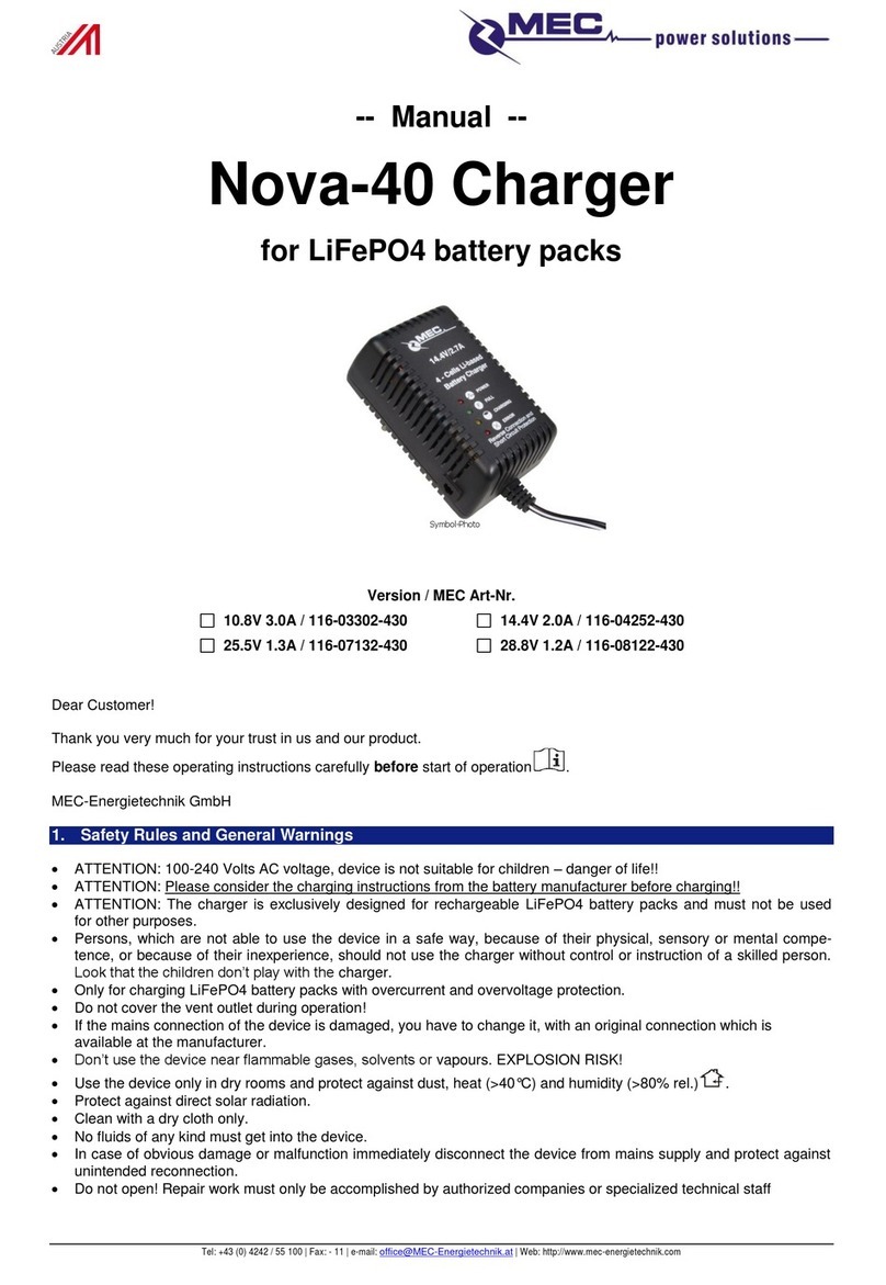 MEC-Energietechnik Nova-40 Manuel utilisateur