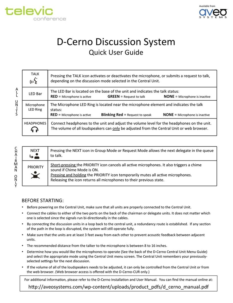 Televic D-CERNO Manuel d'instructions Televic D-CERNO Manuel d'instructions