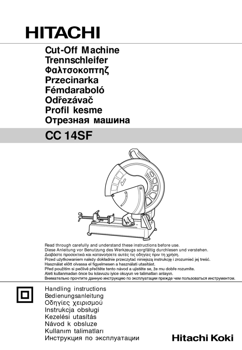 Hitachi Koki CC 14SF Manuel utilisateur Hitachi Koki CC 14SF Manuel utilisateur