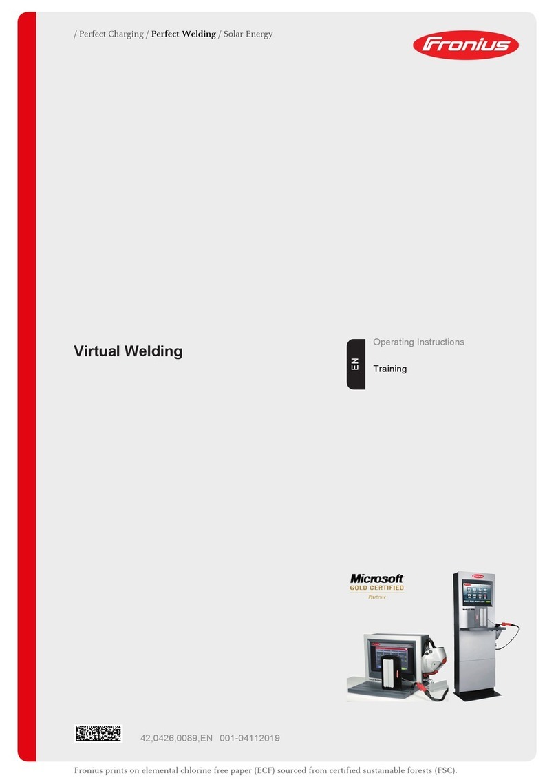FRO­NIUS Virtual Welding Manuel utilisateur