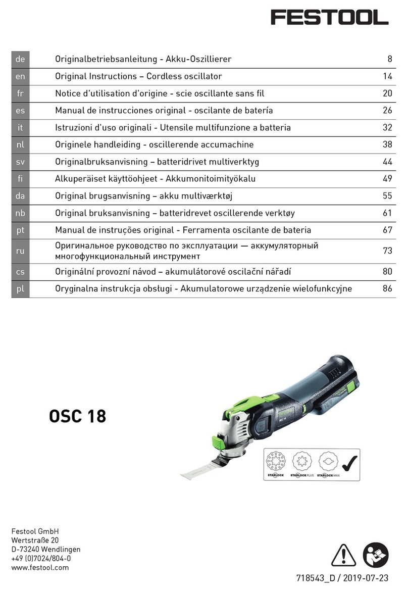 Festool OSC 18 Manuel utilisateur