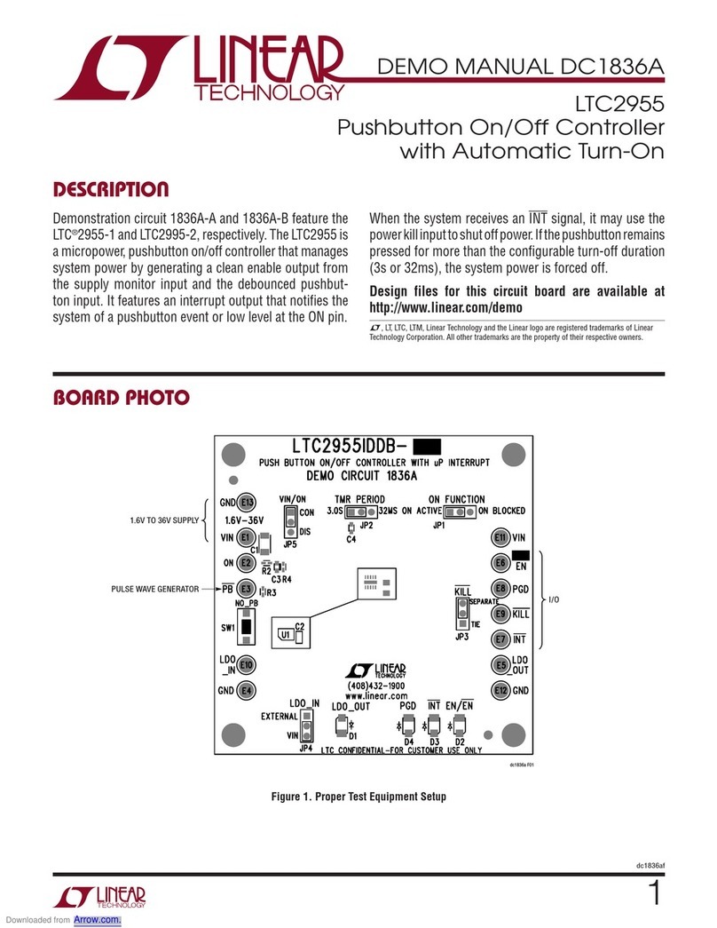 Linear Technology DC1836A Guide de configuration rapide Linear Technology DC1836A Guide de configuration rapide