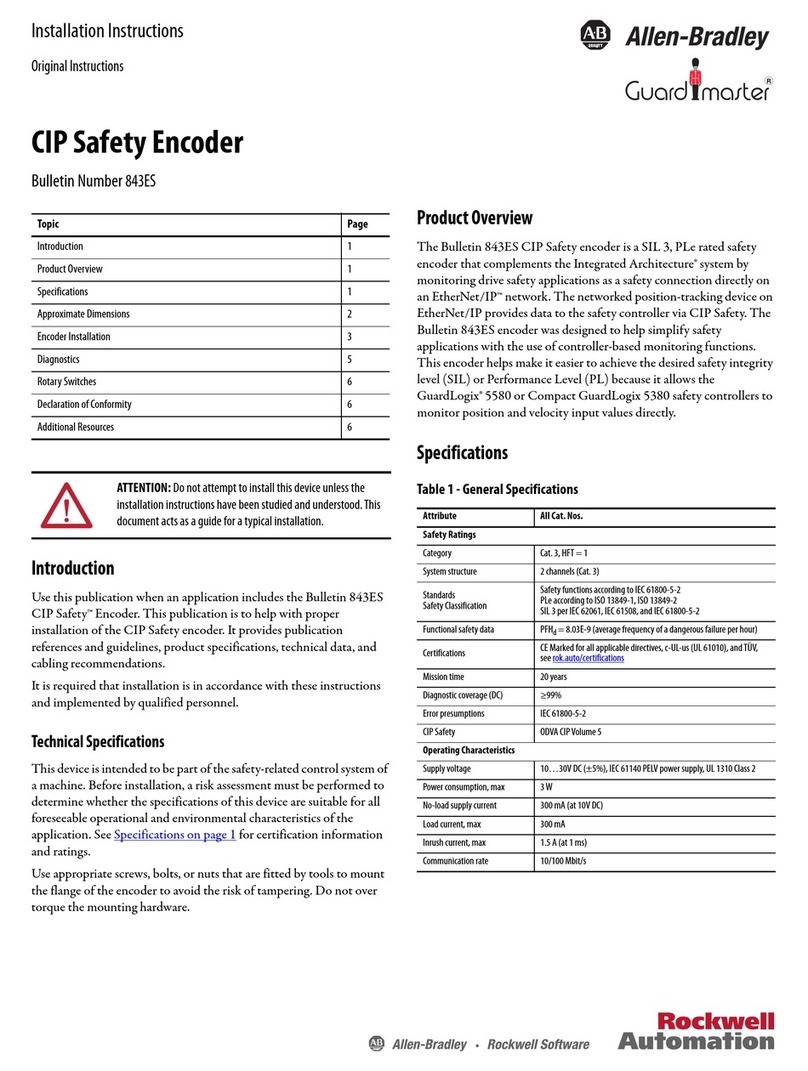 Allen-Bradley Guardmaster CIP Safety Encoder Manuel utilisateur