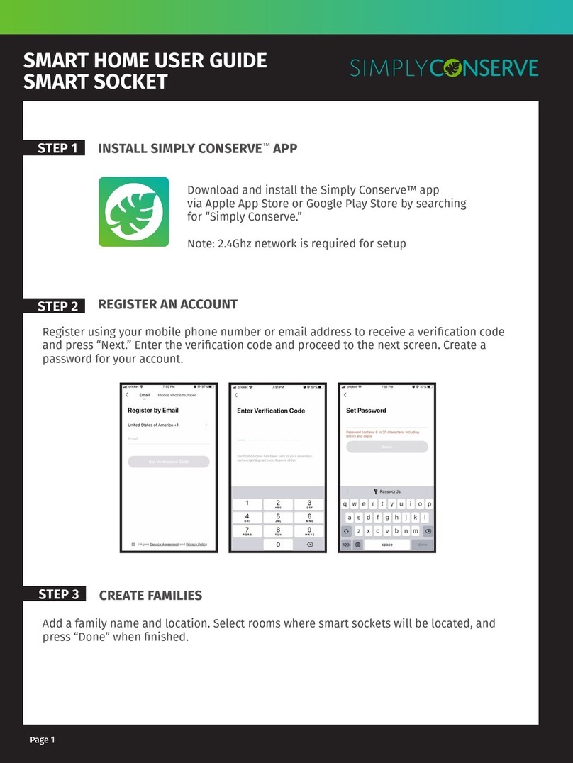SIMPLY CONSERVE SMART SOCKET Manuel utilisateur